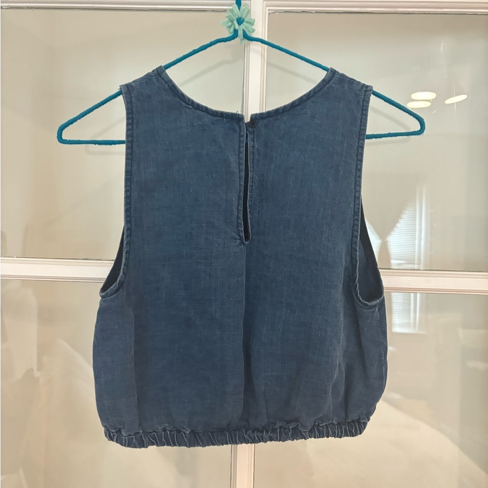 Wilfred Linen-Blend Cropped Tank Top - Picture 2 of 4